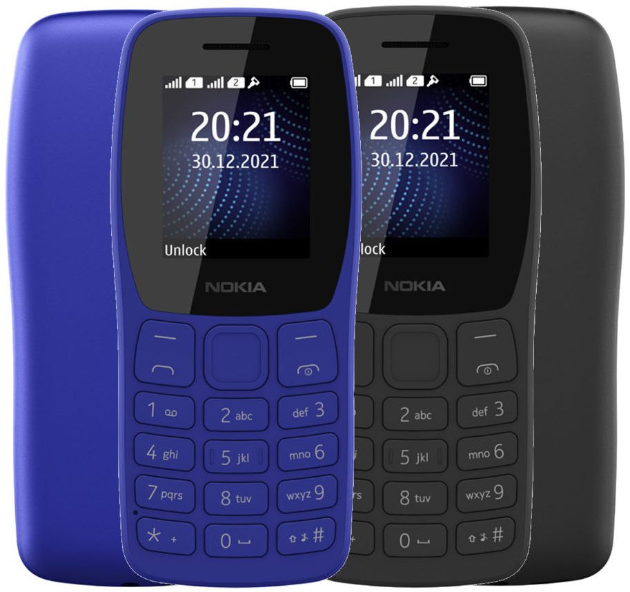 Nokia 105 Dual Single SIM, Keypad Mobile Phone With Wireless FM Radio | Charcoal