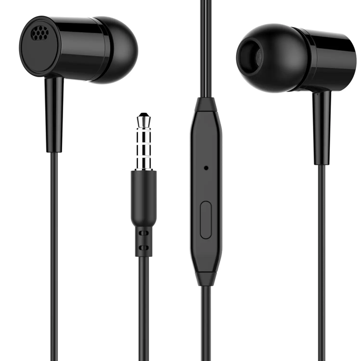 Mobile Wolrd 3.5 mm Sport Stereo Music Noise Cancelling Jack Wired Earphones Headset Headphone With Microphone for Mobile Accessories